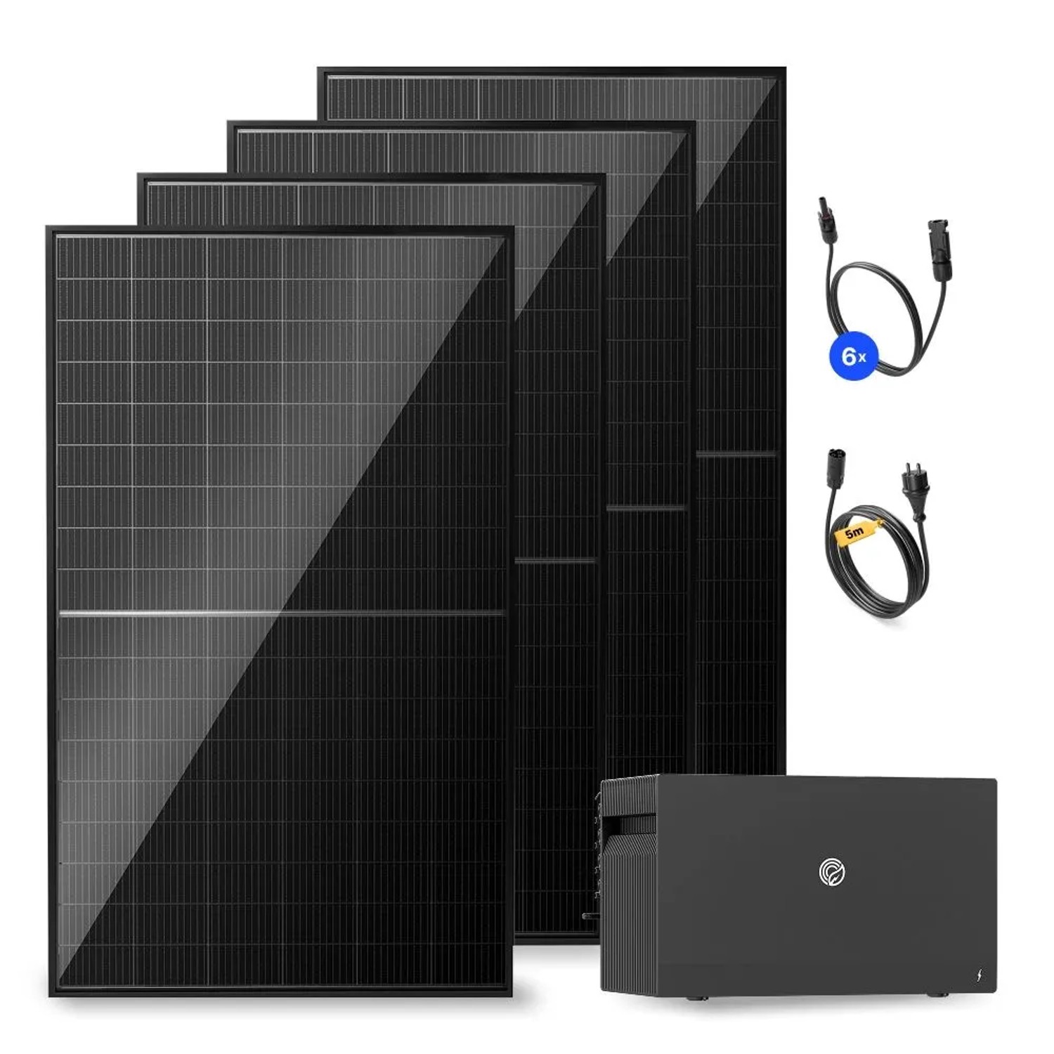 Solakon Balkonkraftwerk 2000W Solaranlage mit Speicher 2,11 kWh Steckerfert günstig online kaufen