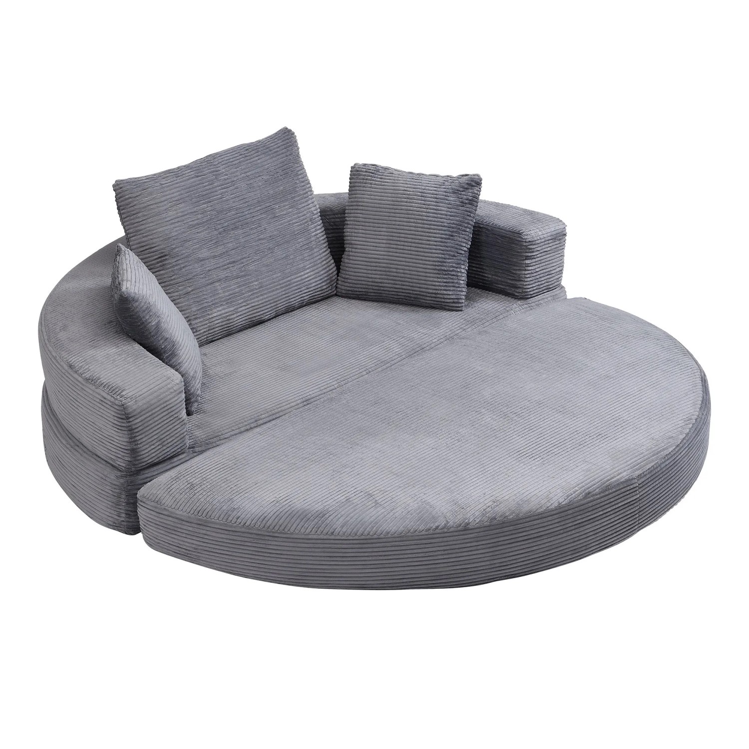 Merax Schlafsofa 173x176 cm Cord Bezug Modular Sofa