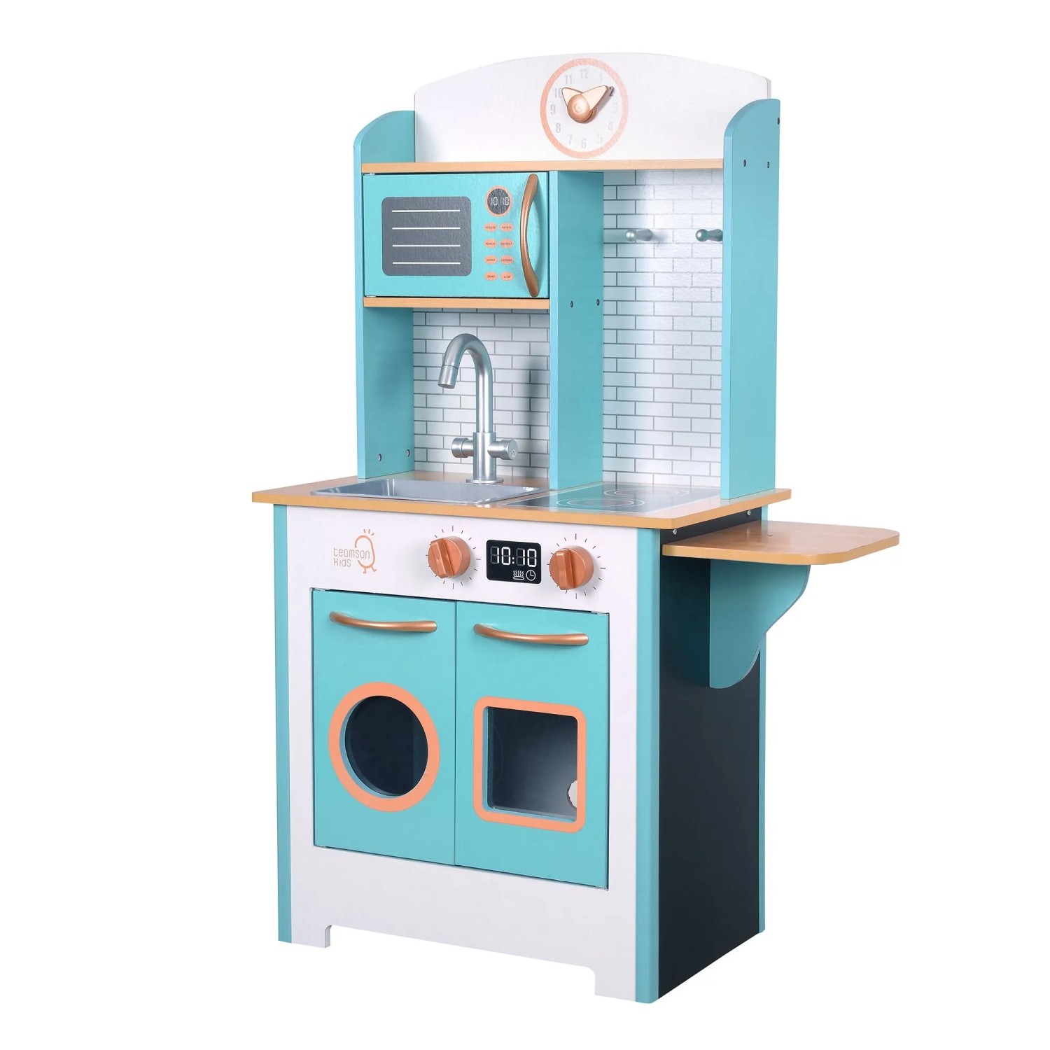 Teamson Kids Little Chef Retro Holzspielküchenspielzeug Blau Weiß günstig online kaufen