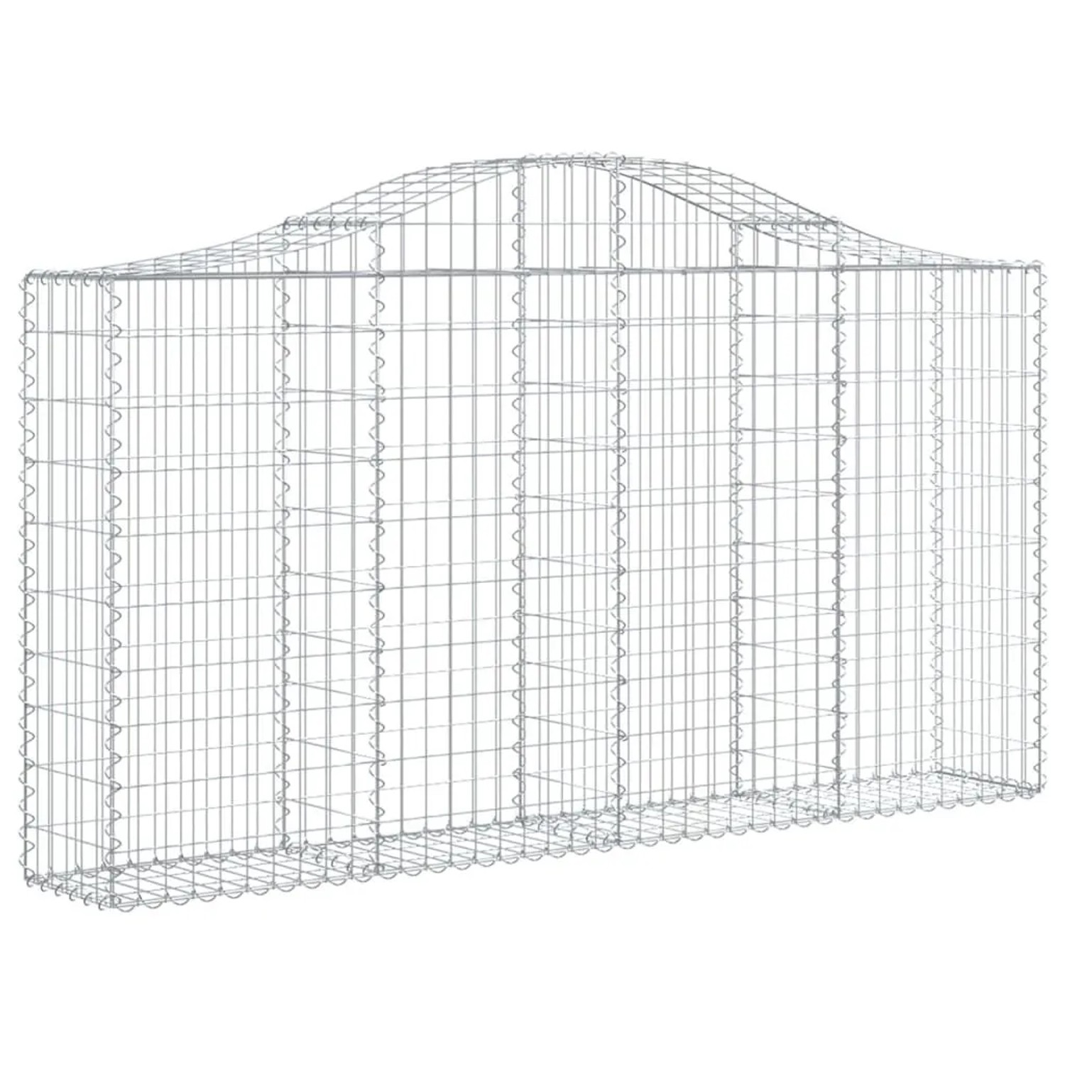vidaXL Gabionen mit Hochbogen 10 Stk 200x30x100/120cm Verzinktes Eisen 3145438