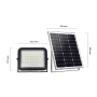 ENOVALITE Solarstrahler PRO 100W mit Solarpanel, Dämmerungssensor und Fernbedienung.
