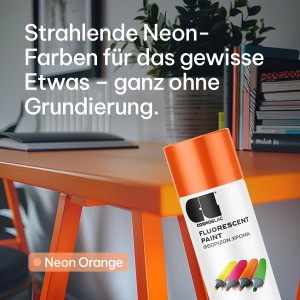 COSMOS LAC Neon Sprühlack Matt mit Hoher Deckkraft  Spraydosen DIY Lack  Sprühfarbe Acryl Spray  Neonfarben Farbspray Neonorange