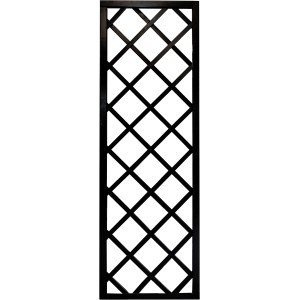 Anthrazitfarbenes Sichtschutzzaun-Element Nancy, 180x60 cm, mit Rautenmuster für Rankpflanzen.