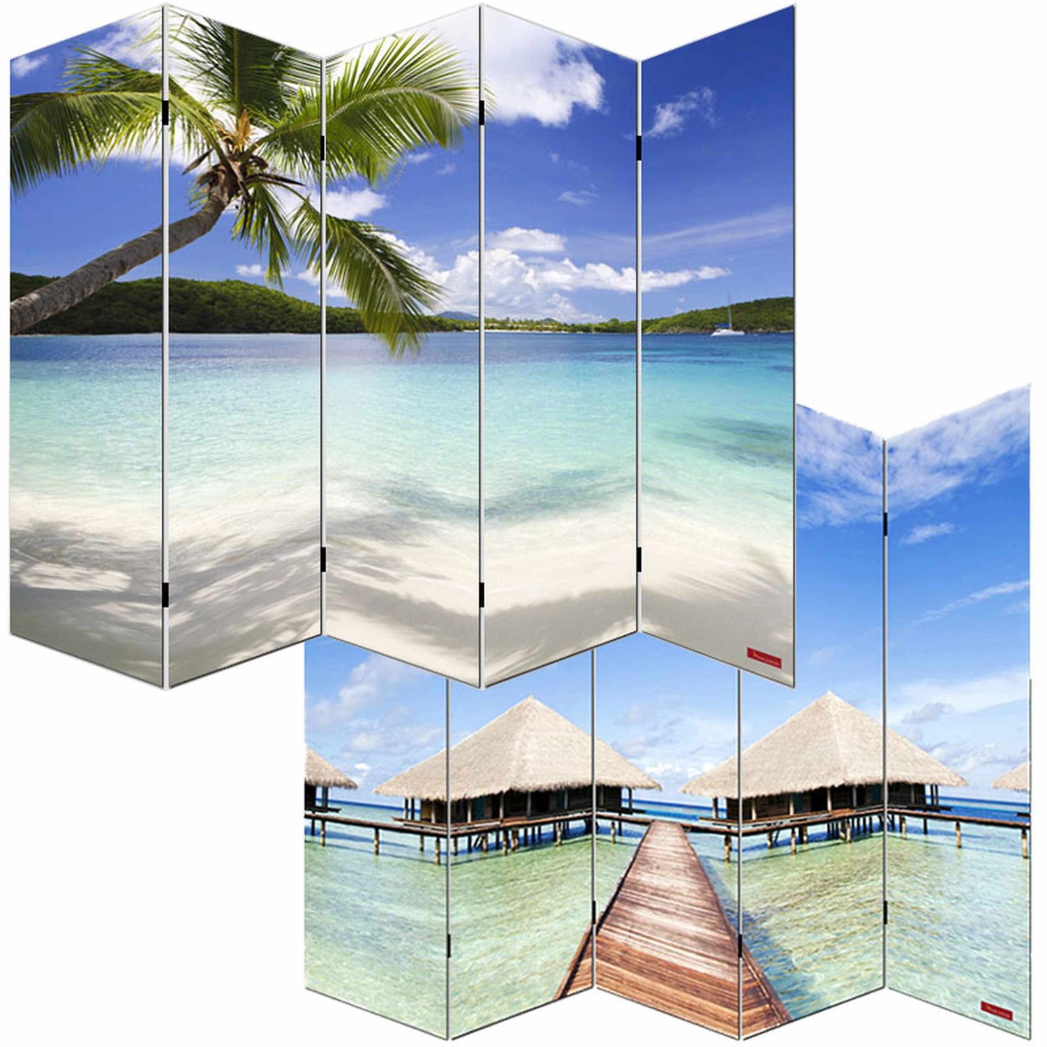 MCW Foto-Paravent Bagheria 180x200cm Strand günstig online kaufen