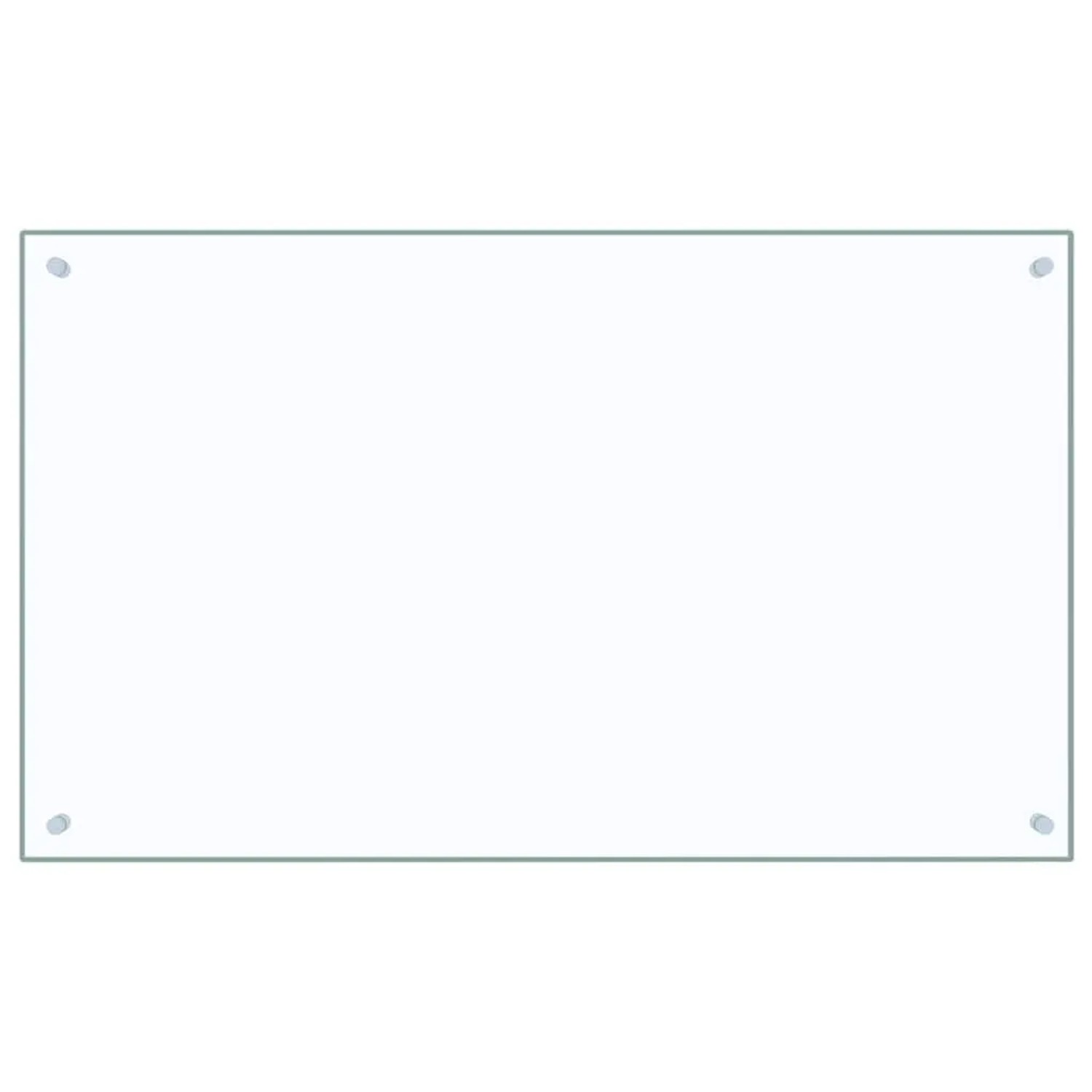DELUKE Küchenrückwand Glas 100x60cm Transparent Wandverklediung Küche Wandschutz Spritzschutz Herdspritzschutz Glasplatt...