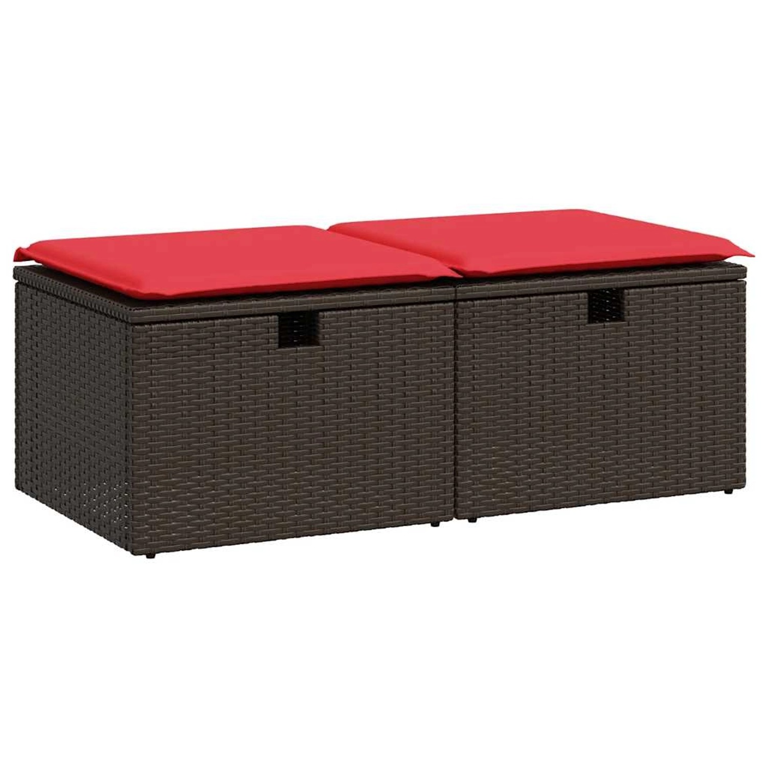 vidaXL 2-Tlg Garten-Sofagarnitur mit Kissen Braun Poly Rattan Akazie 332867 günstig online kaufen