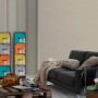 Wohnraum mit Vliestapete Fioretto 2 Uni Dunkelbeige, passend zu modernem Interieur.