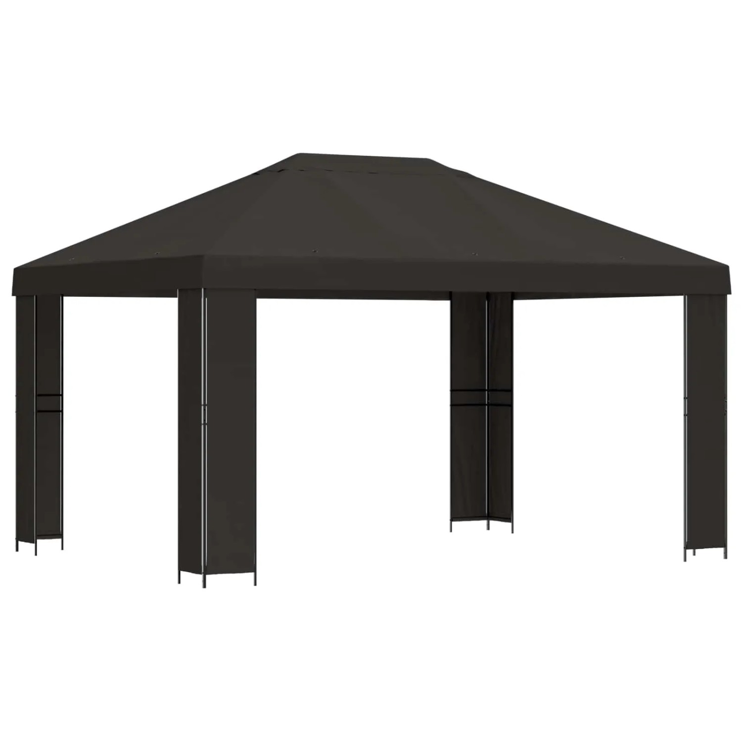 vidaXL Pavillon 4 x 3 m Anthrazit Polyester und Stahl 190 900375