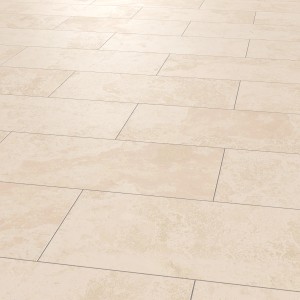 Verlegte, helle Feinsteinzeug Bodenfliesen (60x30) mit Lappato Oberfläche. Ideal für Innen- und Außenbereich.