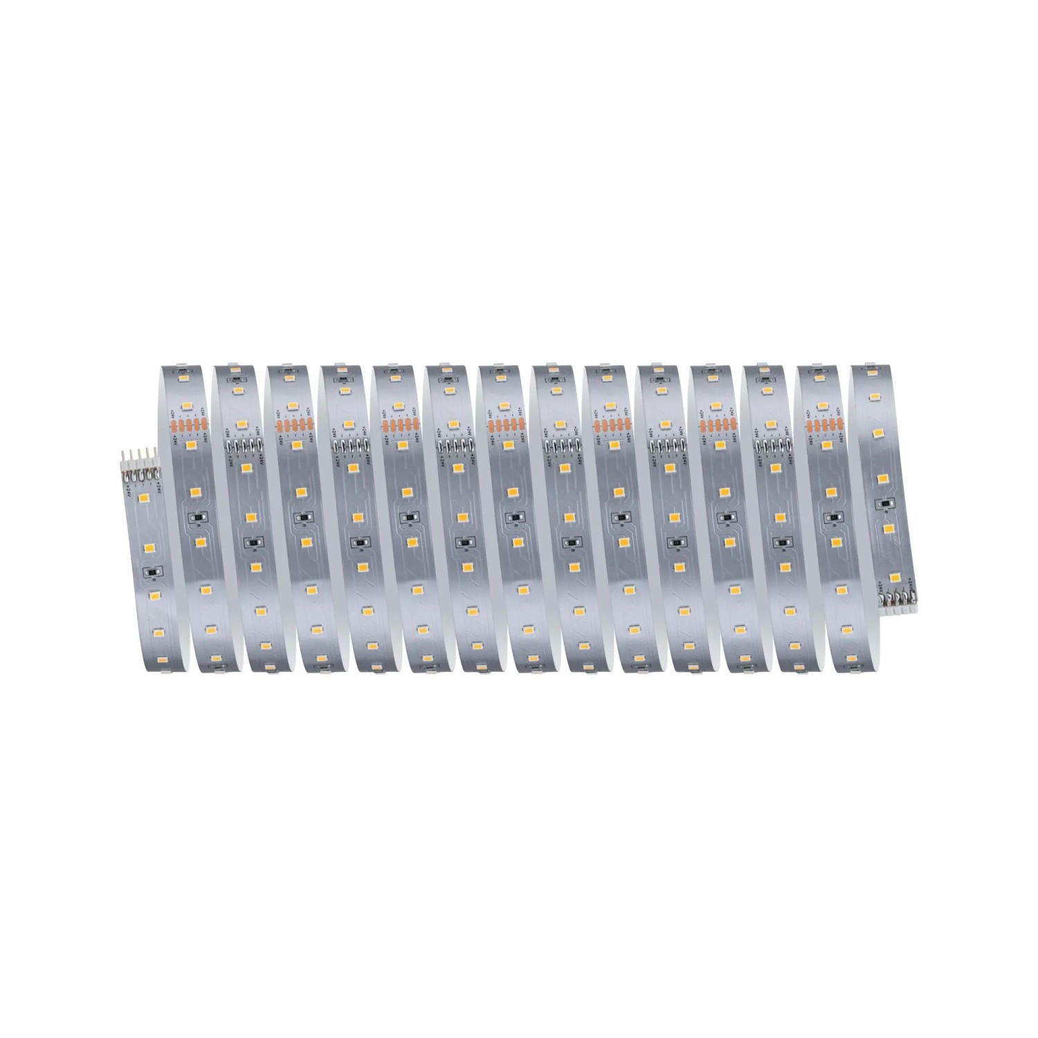 Paulmann LED-Strip-Basisset MaxLED 500, 5m, warmweiß. Weißer, flexibler LED-Streifen mit sichtbaren LEDs.