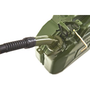 Flexibler Ausgießer für Metall-Kraftstoffkanister (5/10/20L) in Rot. Pannenhilfe für sicheres Betanken.