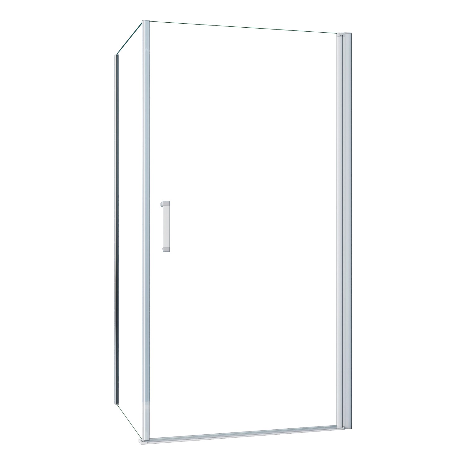 AICA Alu Silber Matt Pendeltür 100x70cm x H.195cm Eckig Duschkabine Eckeinstieg 5mm ESG Sicherheitsglas Duschabtrennung