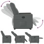 vidaXL Relaxsessel mit Aufstehhilfe Dunkelgrau Stoff 3324053_7