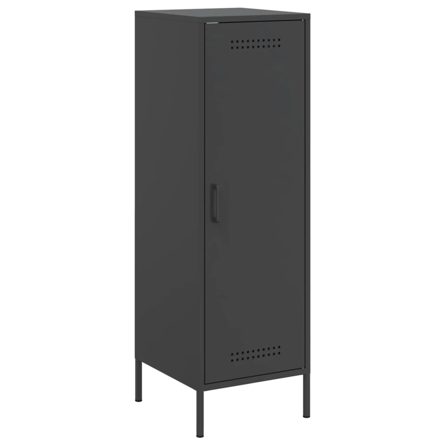 vidaXL Highboard Schwarz 36x39x113 cm Stahl 843006 günstig online kaufen