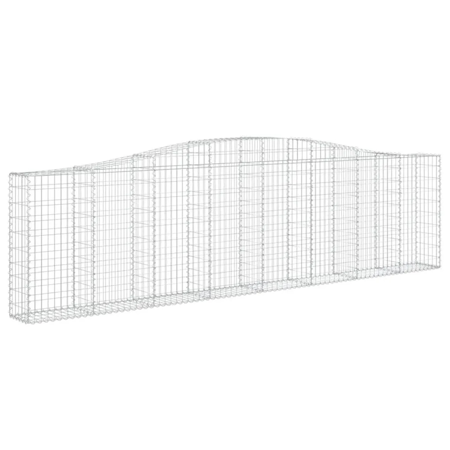 vidaXL Gabione mit Hochbogen 400x30x100/120 cm Verzinktes Eisen 153405
