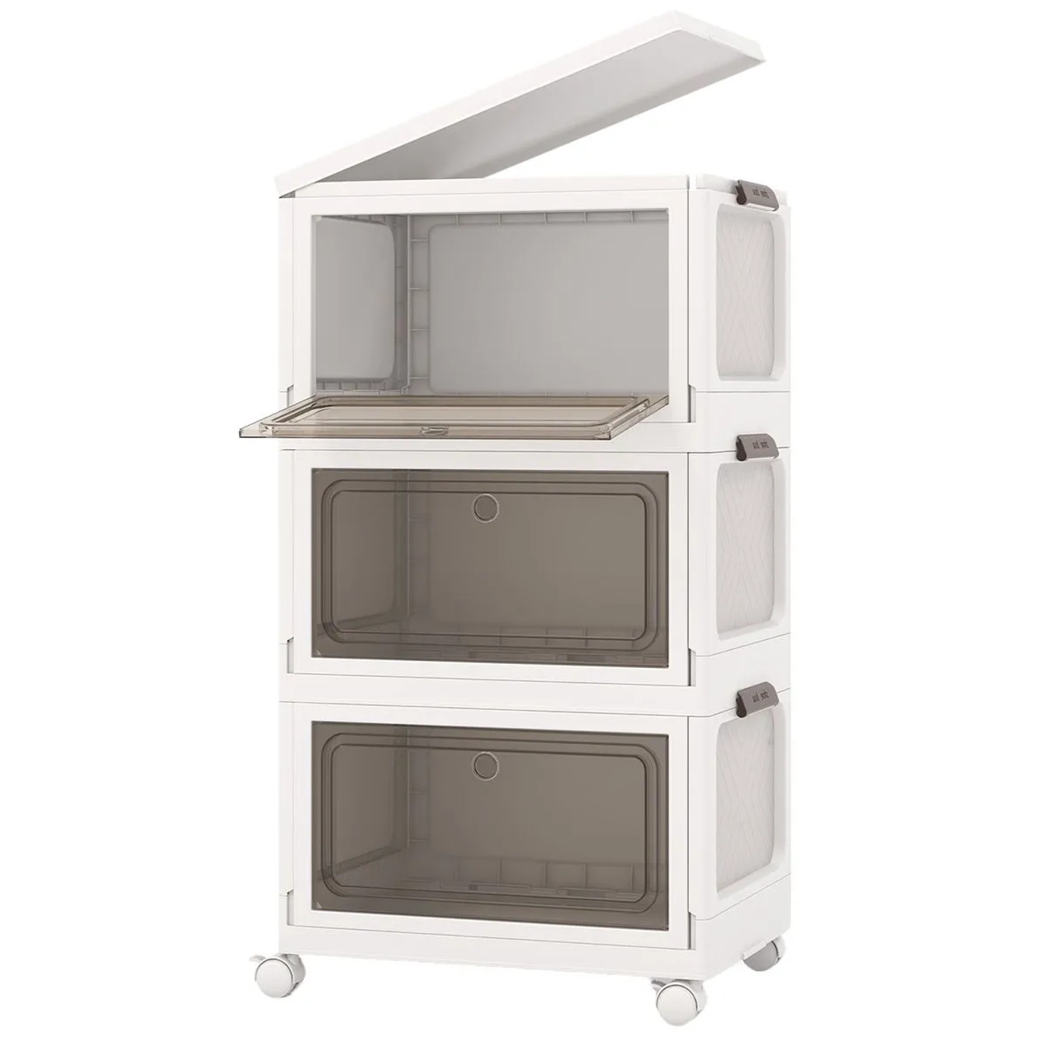 Costway 105 L Aufbewahrungsbox Faltbar 3er Set 48 x 34 x 82 cm günstig online kaufen