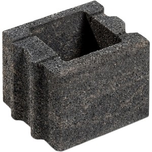 Diephaus Mauer Canta Halbstein Quarzit, Mauerstein für Einfassungen, 25x25x20 cm.