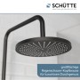 Schütte Adria Überkopf-Brauseset, Thermostat, Schwarz Matt: Regendusche für entspannendes Duschen.