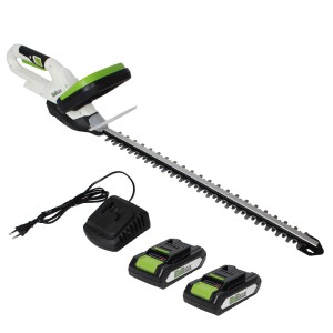 TRUTZHOLM Akku-Heckenschere 20V mit 2 Akkus und Ladegerät, 520mm Schnittlänge.