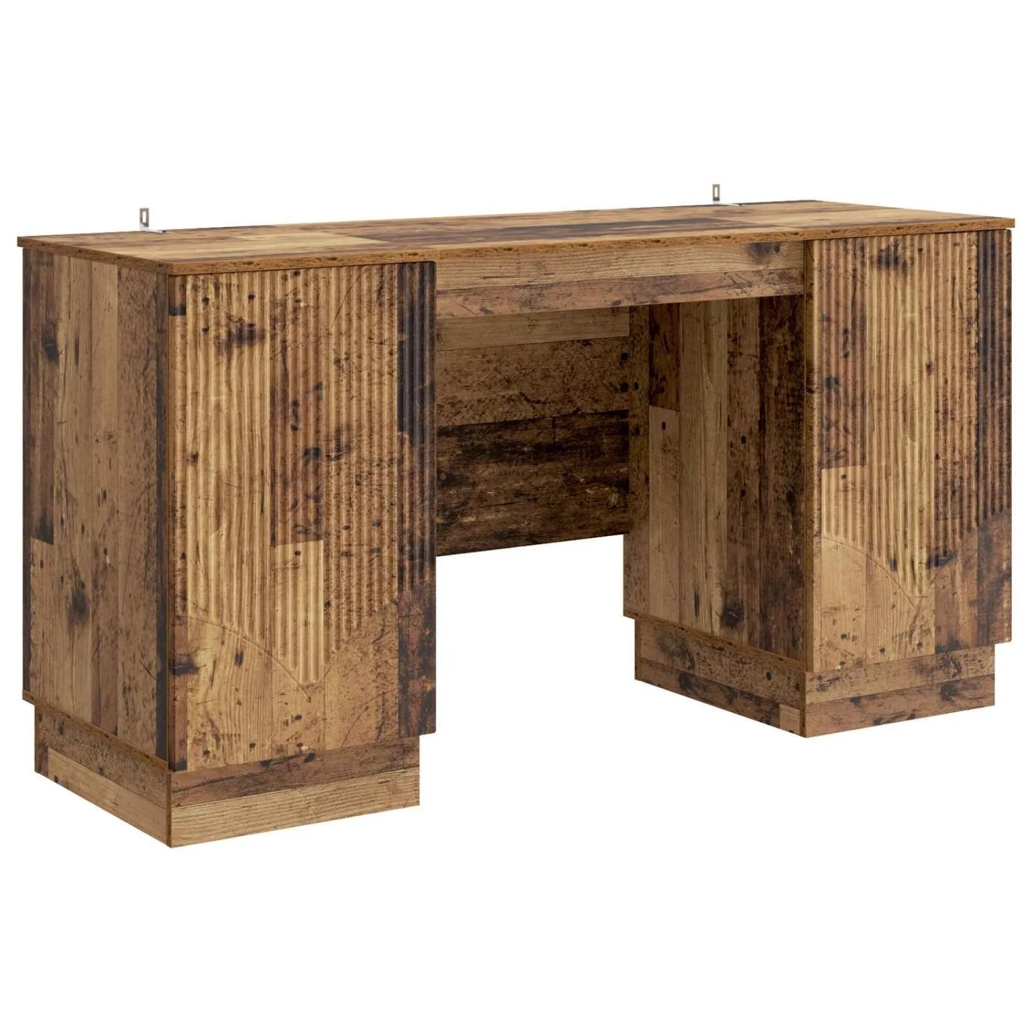 vidaXL Schreibtisch mit Regal Altholz 142,5 x 50 x 75 cm Holzwerkstoff 3414628