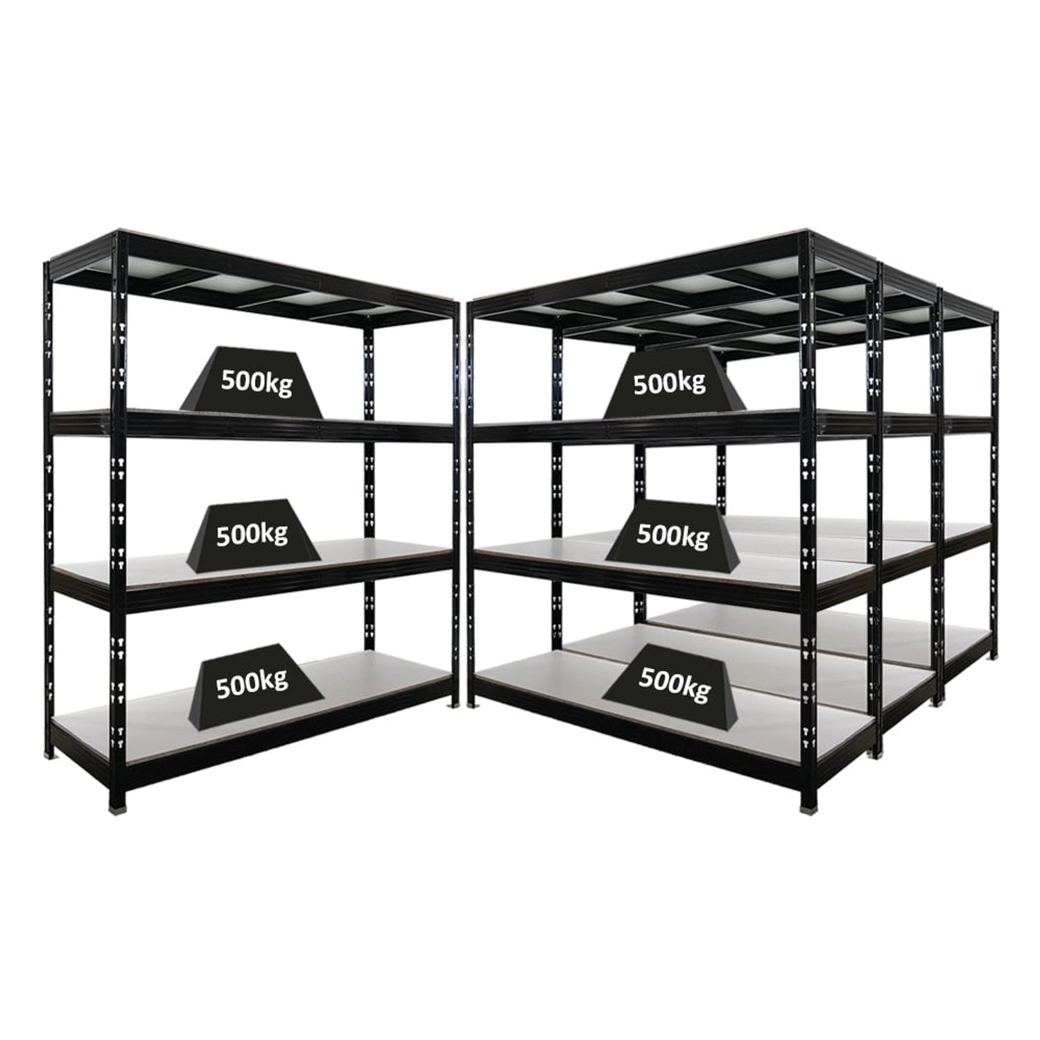 PROREGAL Mega Deal 4x Profi Schwerlastregal Rhino HxBxT 200x200x60cm 4 Mela günstig online kaufen
