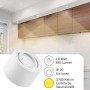 Oktaplex 6er Set LED Aufbaustrahler Lile, dimmbar, warmweiß, Aluminium weiß. Lampen & Leuchten.