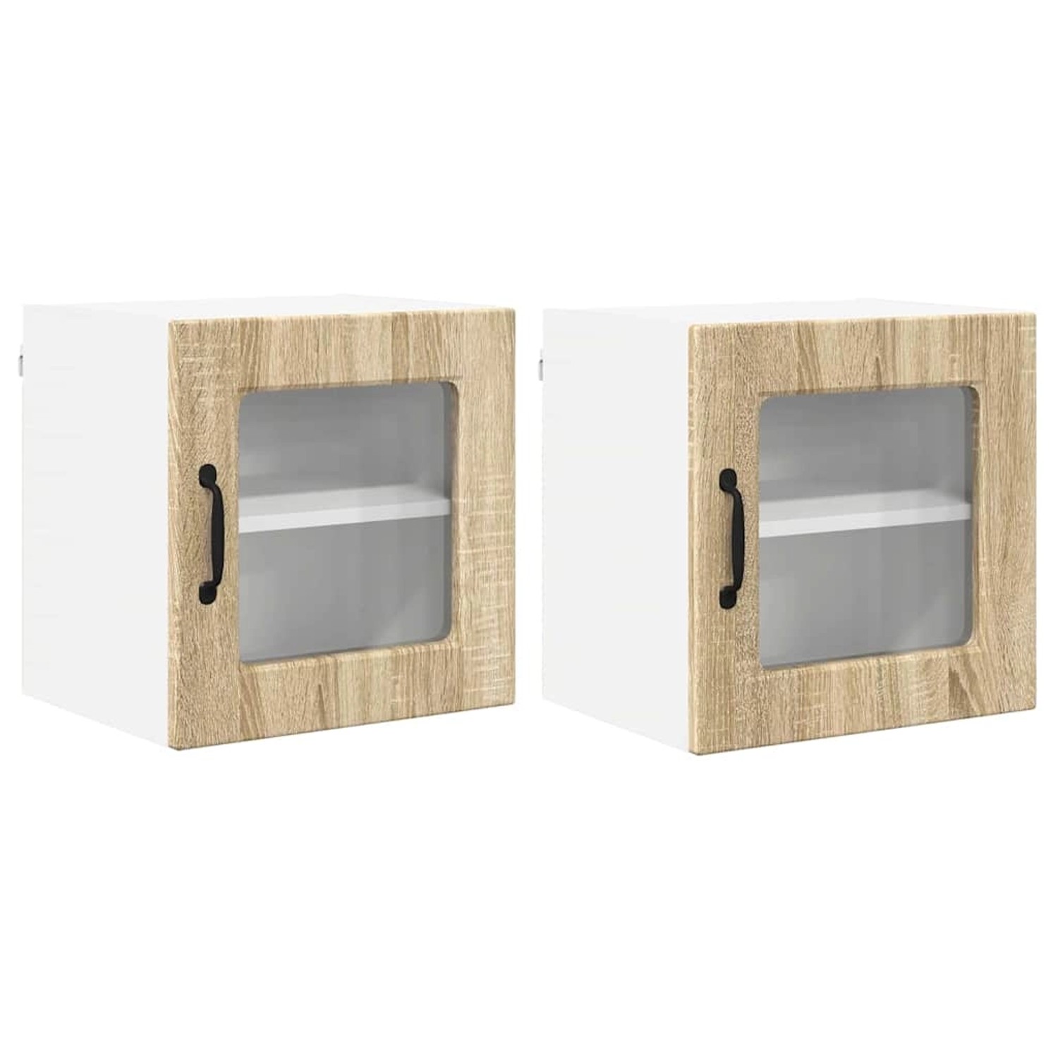 vidaXL Küchenwandschrank mit Regal 2 Stk Sonoma-Eiche 40 x 31 x 40 cm 88519 günstig online kaufen