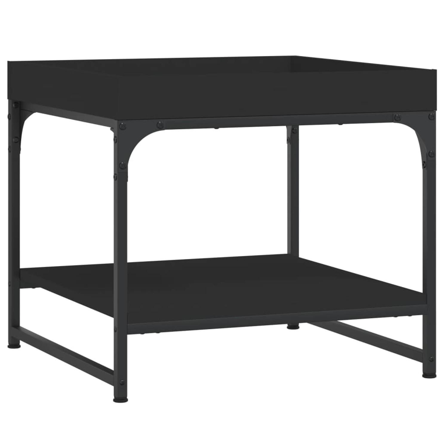 vidaXL Couchtisch Schwarz 49,5x49,5x45 cm Holzwerkstoff günstig online kaufen