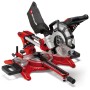 Einhell Zug-Kapp-Gehrungssäge TC-SM 2131/1 Dual, rot/silber, mit Spänefangsack und Laser-Schnittlinie.