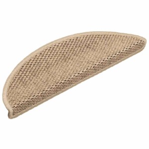 vidaXL Treppenmatten Selbstklebend Sisal-Optik 15 Stk 56x17x3 cm Sand 326867