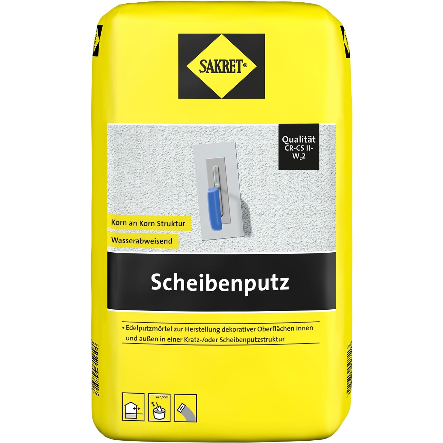 Sakret Scheibenputz Weiß 2 mm Körnung 10 kg