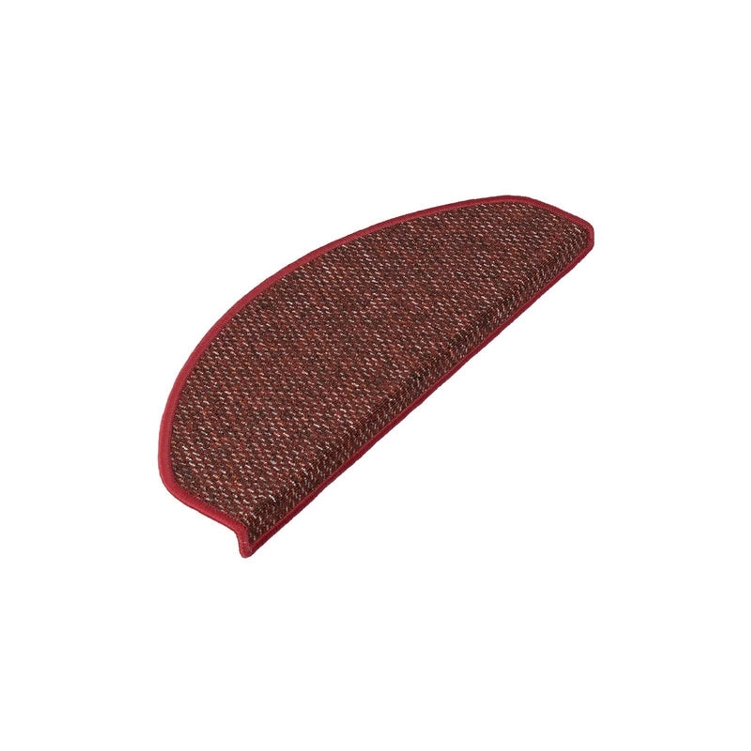 Karat Stufenmatte Ponto Pflegeleicht Rot 19 x 56 cm Halbrund günstig online kaufen