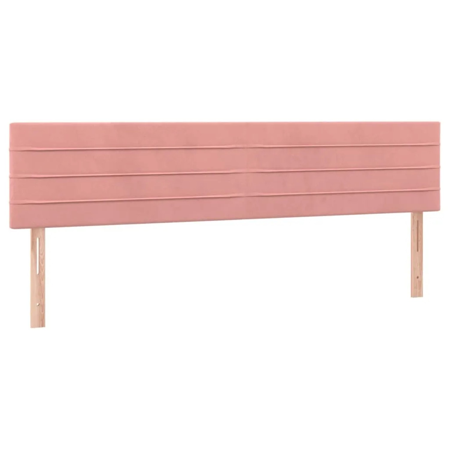 Rosa vidaXL Boxspringbett Kopfteil mit Samtbezug, passend zu Betten 200x200 cm.