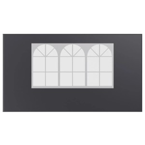 24MOVE Pavillon Seitenteil, 2x3m, grau, mit Fenster. Zubehör für Pavillons.