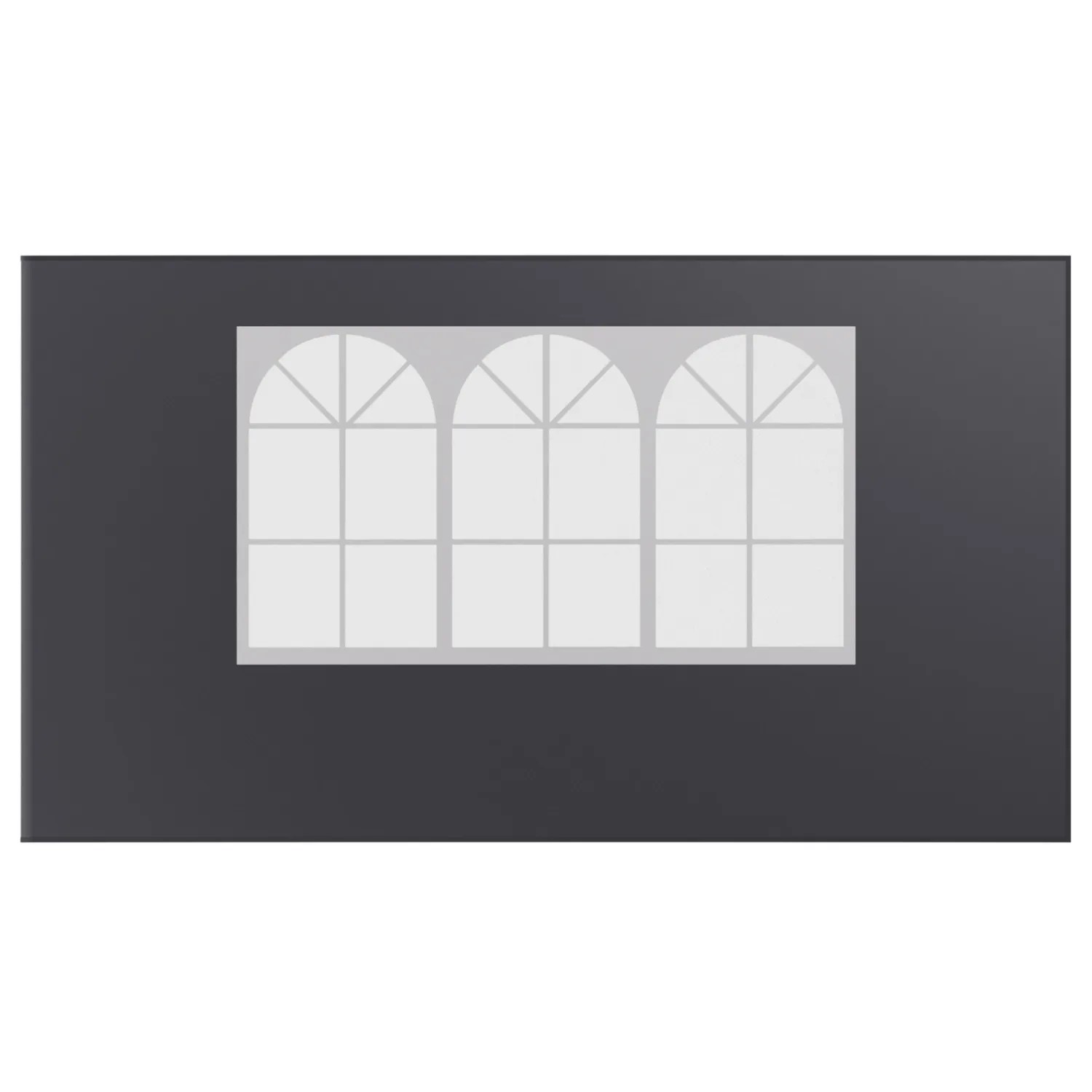 24MOVE Pavillon Seitenteil, 2x3m, grau, mit Fenster. Zubehör für Pavillons.