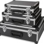 3-teiliges LUX Werkzeugkoffer Set aus Aluminium mit Schnappverschlüssen.
