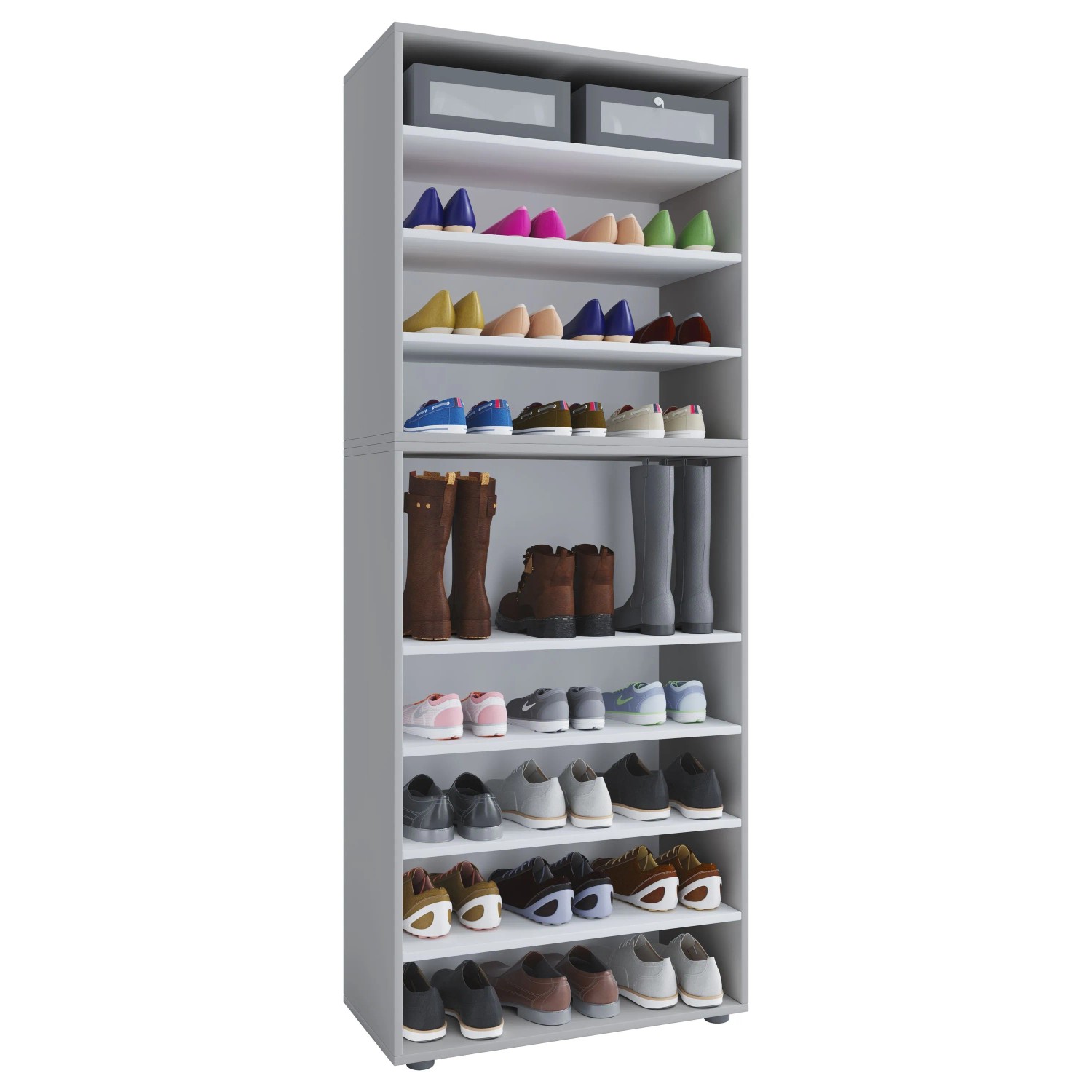 VCM Schuhschrank Lona Grau