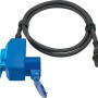 Schwarzblaues 1,5 m Caravan Verlängerungskabel mit CEE 16A Stecker, geeignet für Camping.