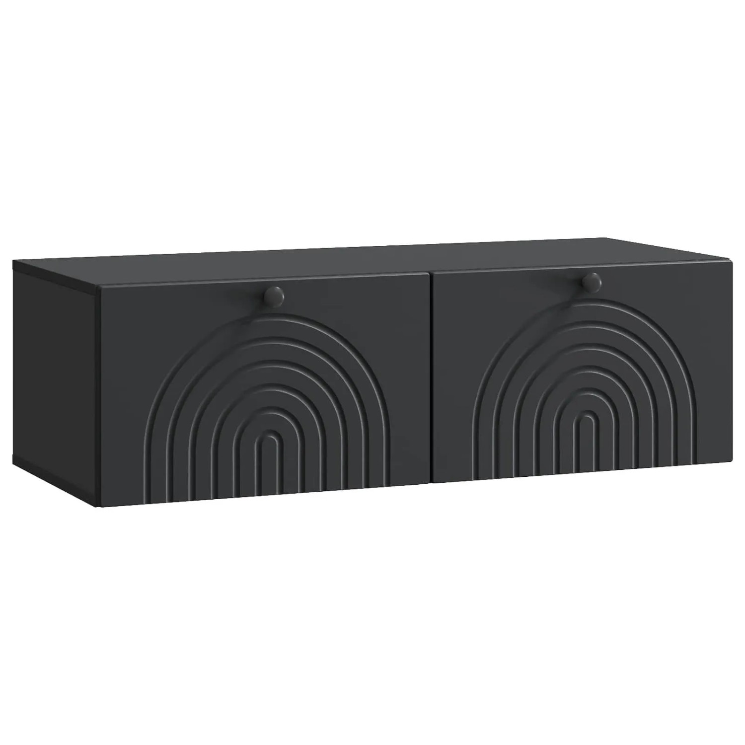 vidaXL Wandmontierter TV-Schrank Schwarz 99 x 41 x 30 cm Holzwerkstoff 898186
