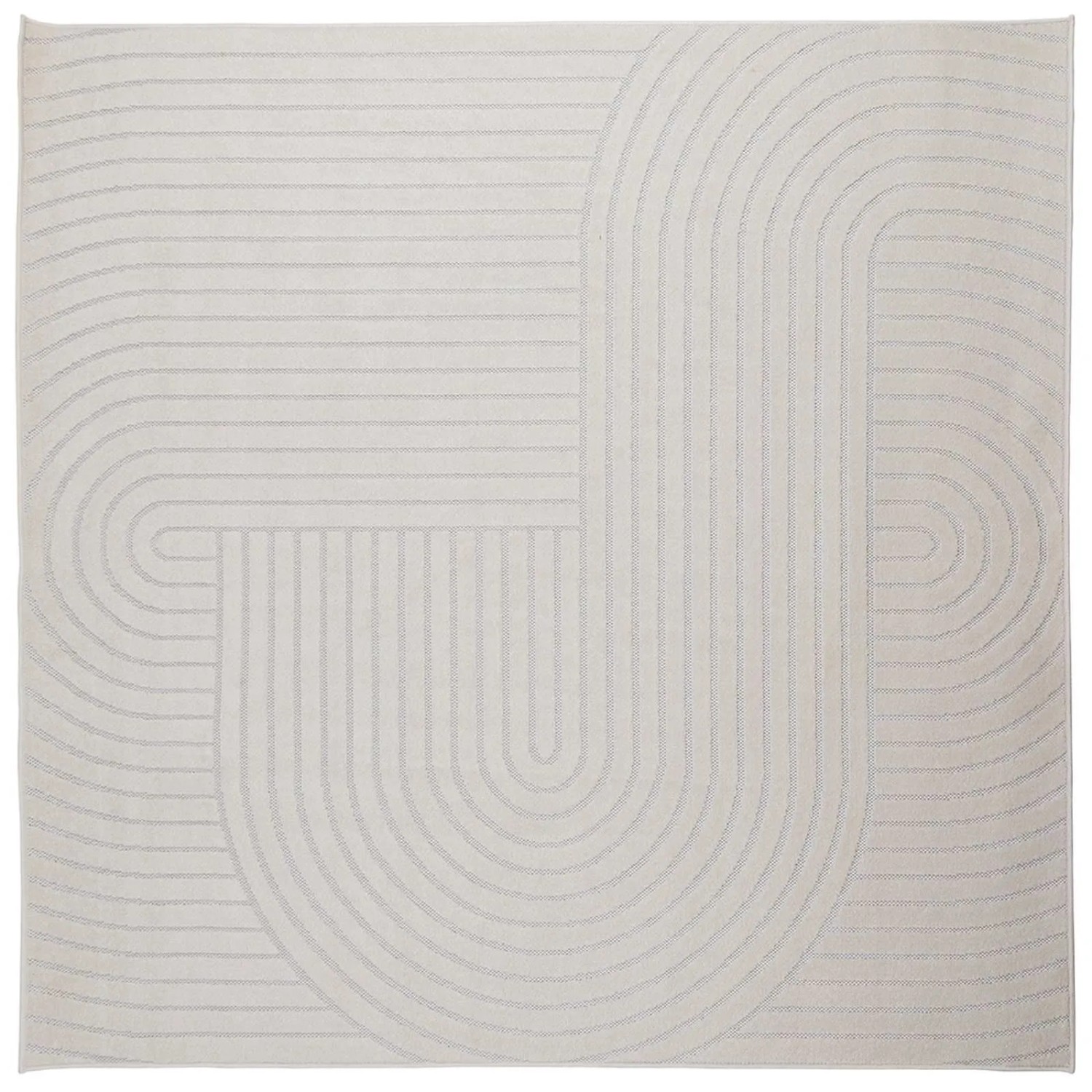 vidaXL Bereichsteppiche PALMERAS Creme 200 x 200 cm Polyester 42022578
