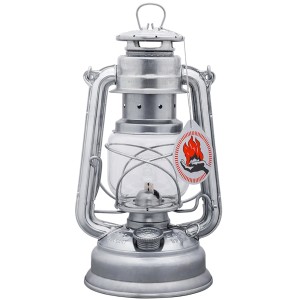 Feuerhand Sturmlaterne Baby Special Zink, verzinkte Campinglampe für Outdoor & Garten.