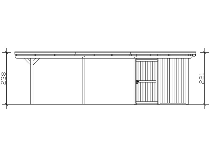 Skan Holz Carport Emsland 354 cm x 846 cm mit Abstellraum Weiß kaufen bei  OBI