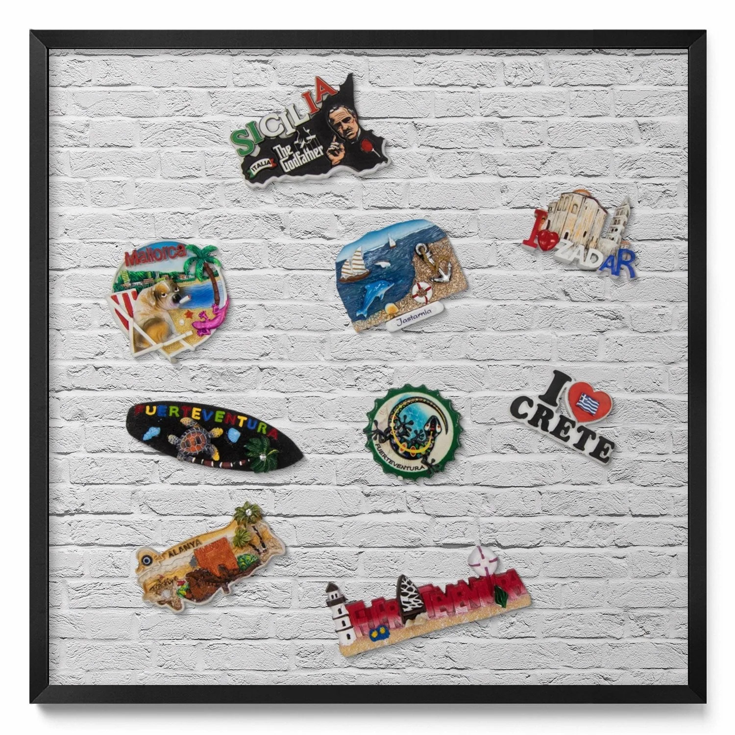 Tulup Magnettafel Wand-Magnettafel für Reisesouvenirs Ziegelwand Helle Wand günstig online kaufen