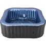 MSpa Comfort Tekapo AirJet aufblasbarer Whirlpool mit Hydromassage, blau/schwarz.