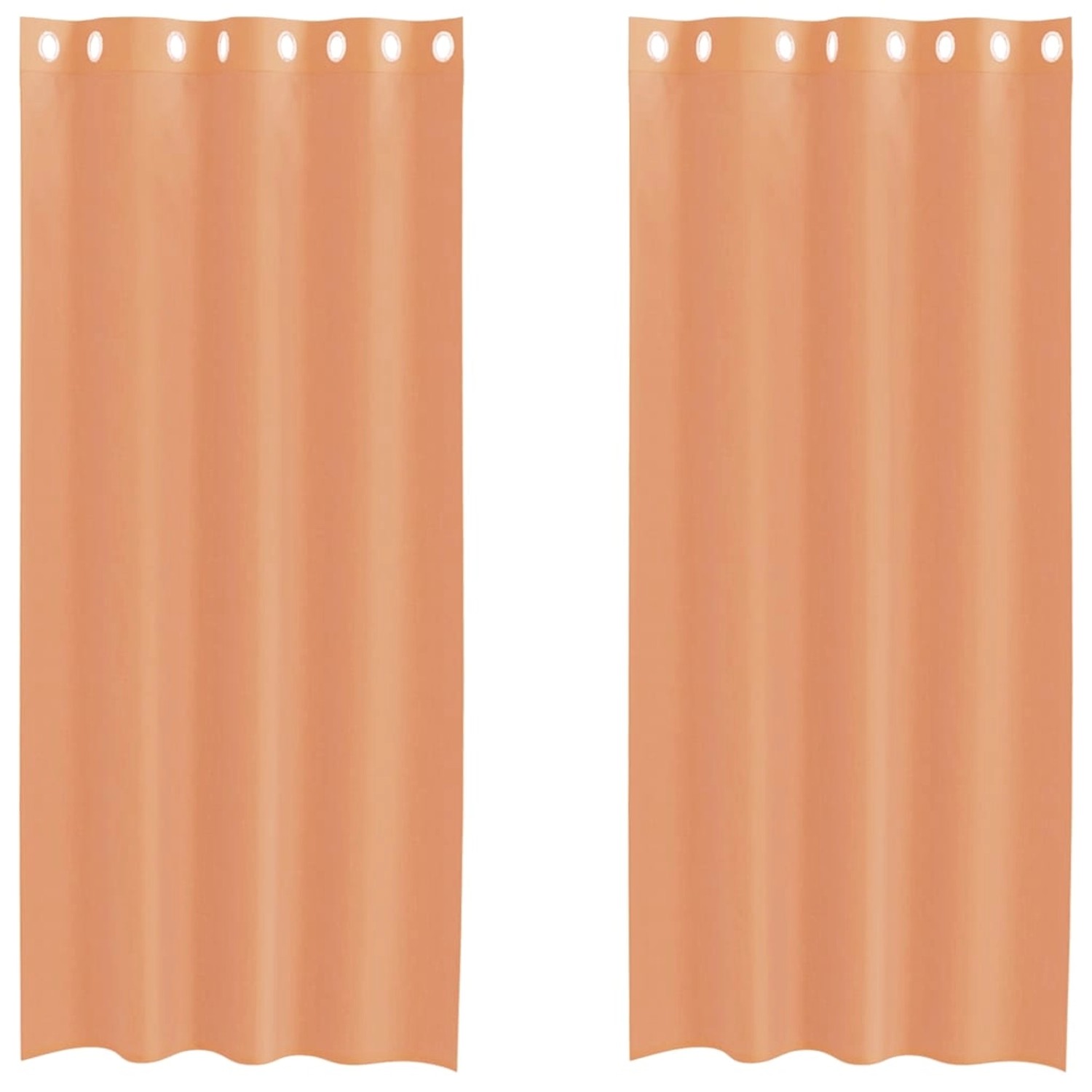 vidaXL Voile Vorhänge mit Ösen 2 Stk Terrakotta 4102139 günstig online kaufen