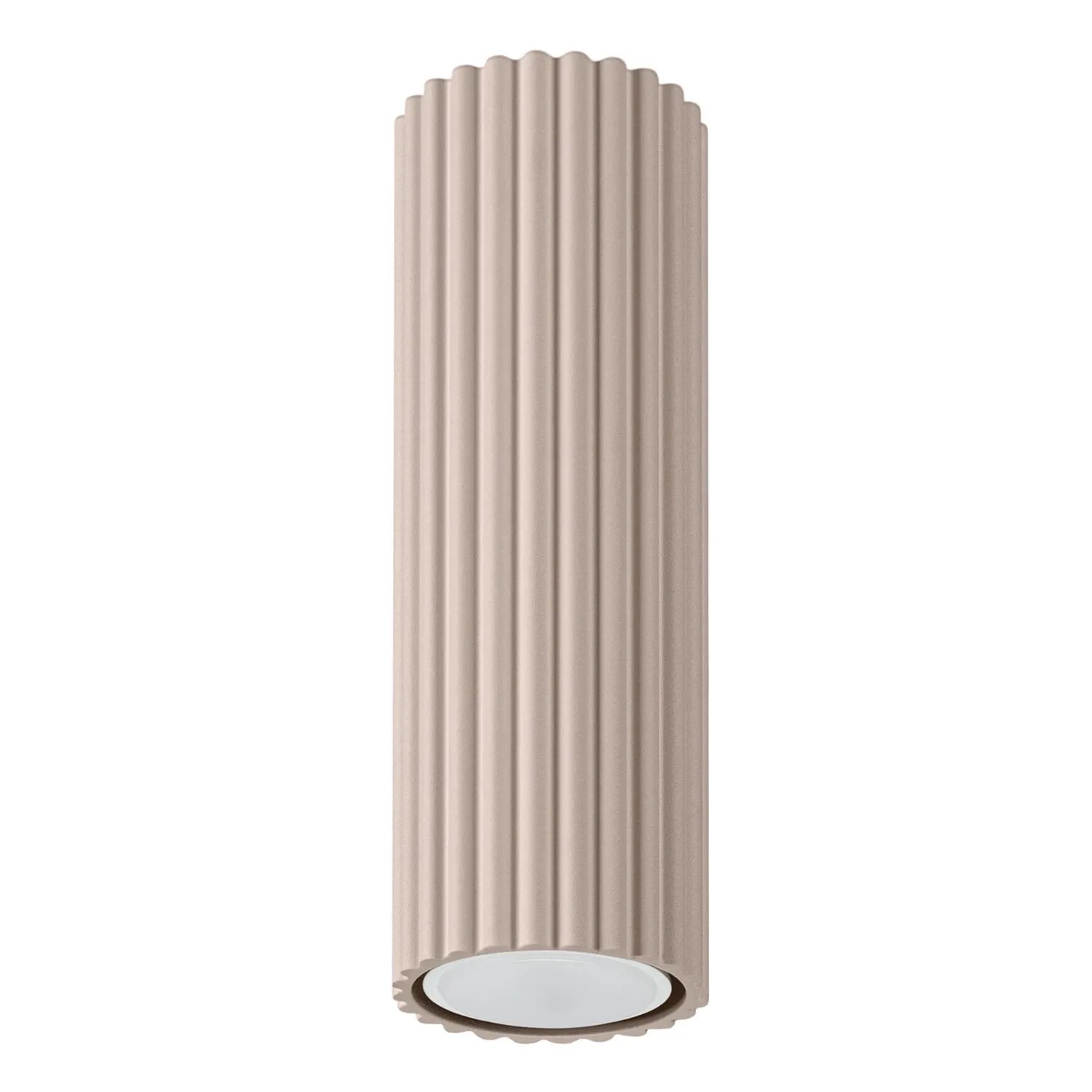 Licht-Erlebnisse Deckenlampe GU10 Ø 6,5 CM Aluminium Taupe Modern Aufputz
