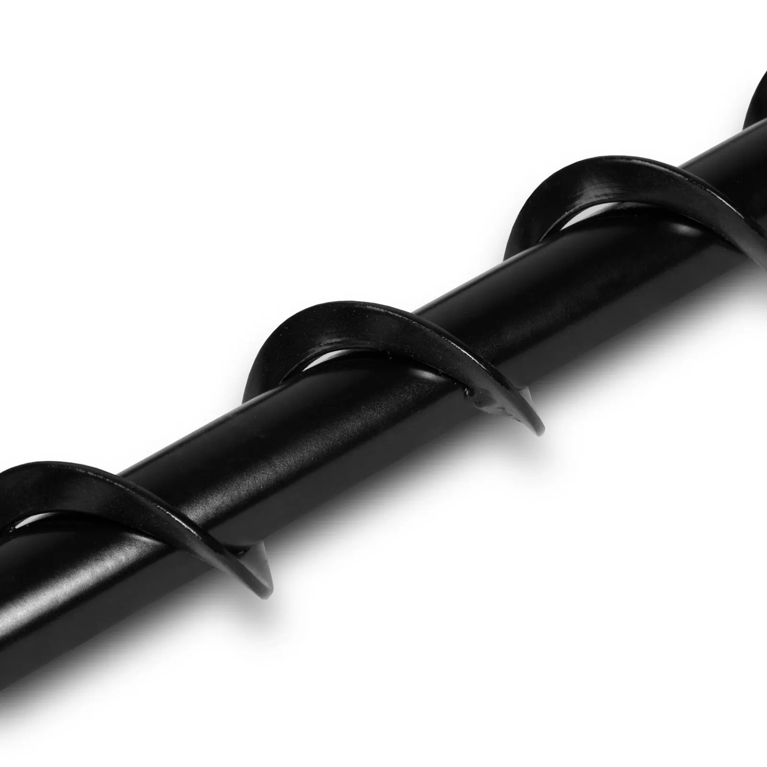 EBERTH Erdbohrer 40mm, Gartenbohrer aus Stahl, Detailaufnahme der Bohrspiralen.