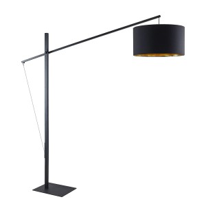 Arcchio Stehlampe Bogenleuchte Mossa 9626445 Modern in Schwarz aus Metall 1-flammig E27 Wohnzimmerleuchte