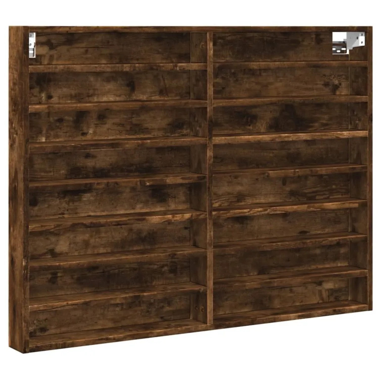 vidaXL Vitrinenschrank Räuchereiche 100x8,5x75 cm Holzwerkstoff 847937
