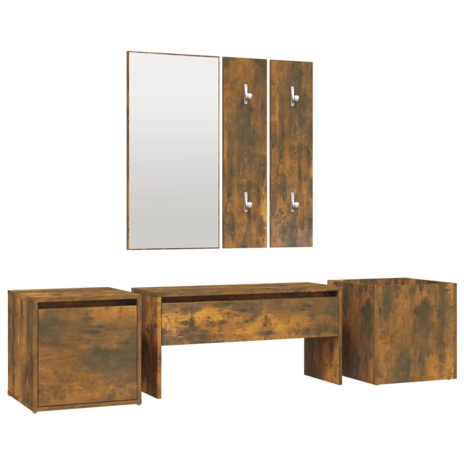 Vidaxl Flurmöbel-set Räuchereiche Holzwerkstoff günstig online kaufen
